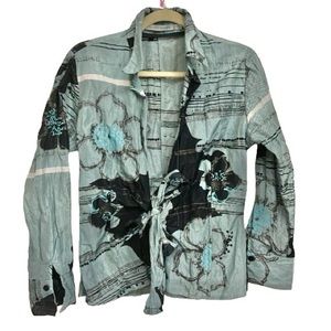 Silvia Tcherassi Front Tie Collar Blouse